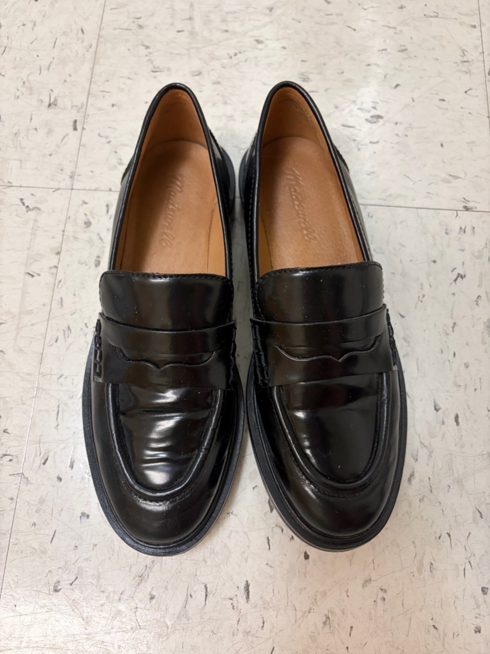 Madewell Black Leather Penny Loafers - Picture 3 of 3